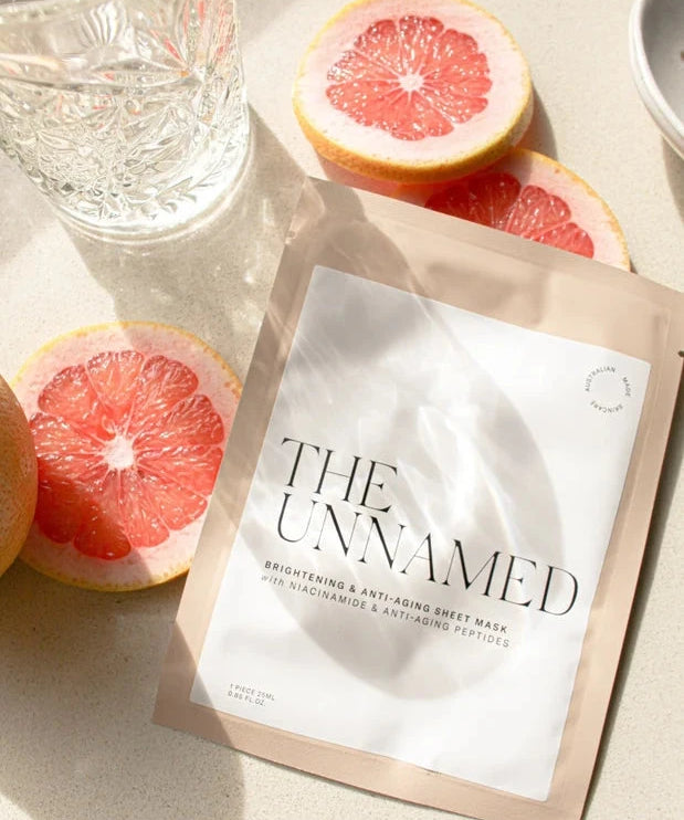 Brightening and Anti-Aging Sheet Mask - The Unnamed - Poppy Rose Flowers Brisbane