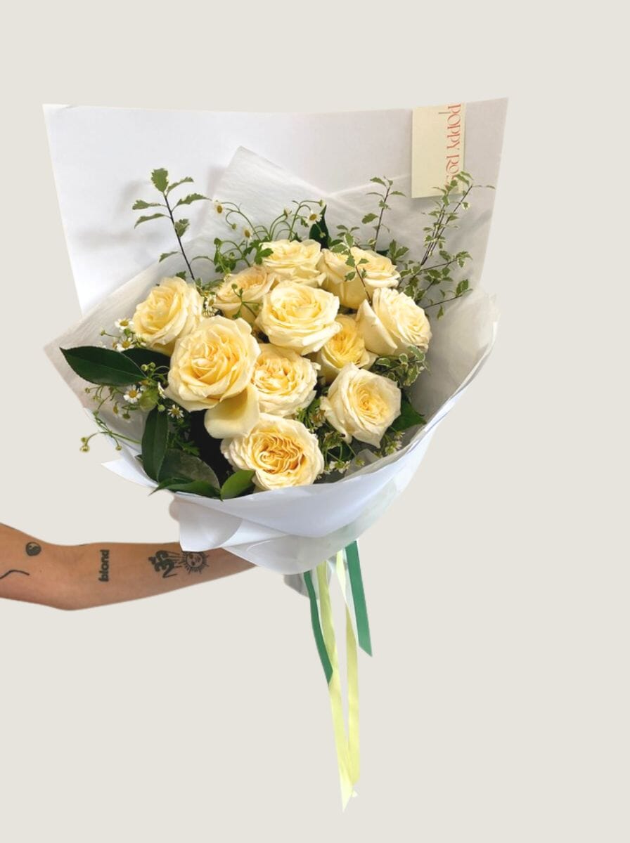 Tender Love 12 Rose Bouquet DONE - Poppy Rose - Poppy Rose Flowers Brisbane
