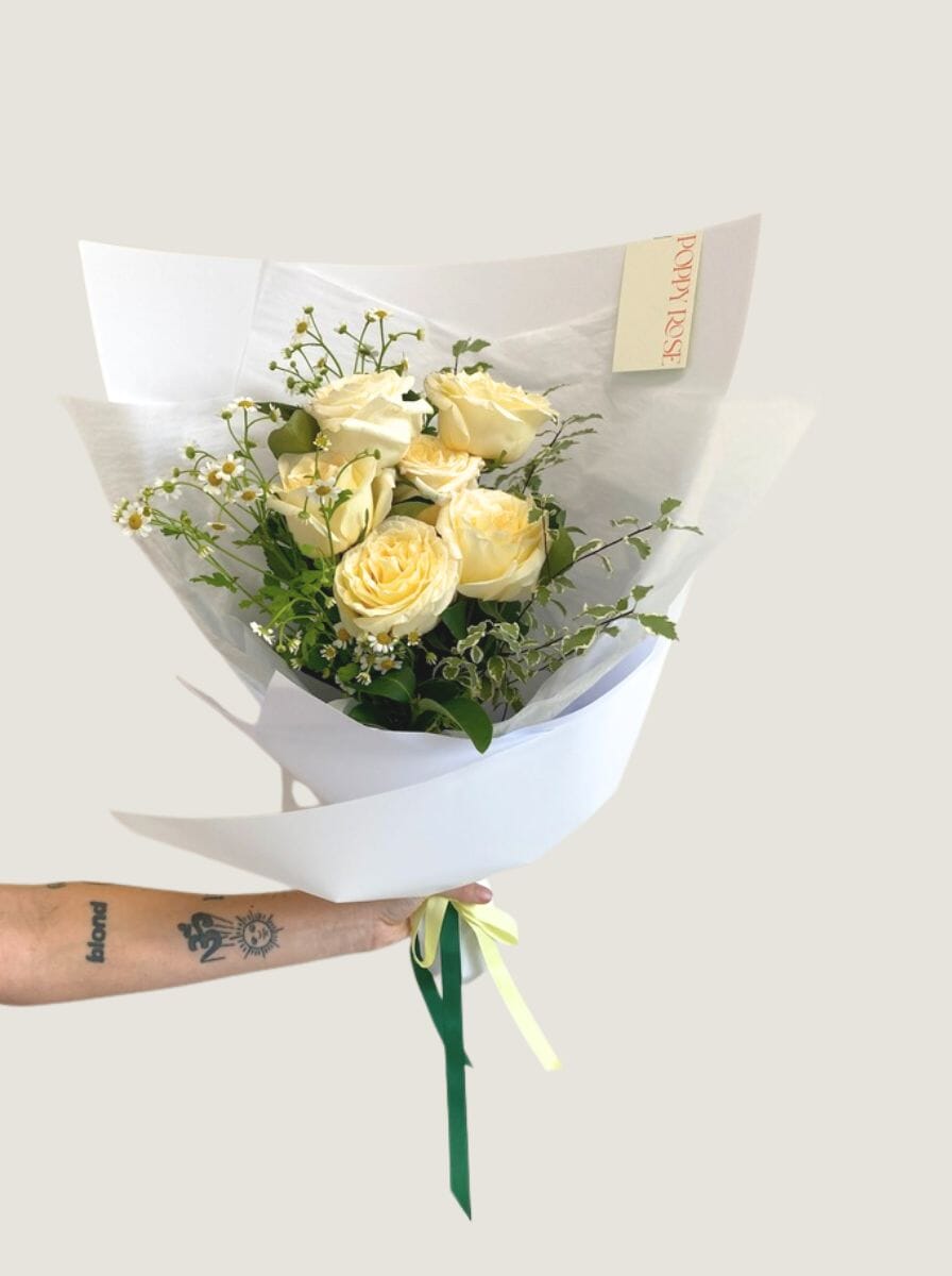 Tender Love 6 Rose Bouquet - Poppy Rose - Poppy Rose Flowers Brisbane