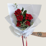 Timeless Love - 6 Rose Bouquet - Poppy Rose - Poppy Rose Flowers Brisbane